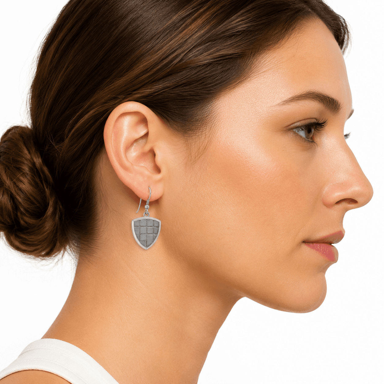GridIron Circle Silhouette Earrings 5