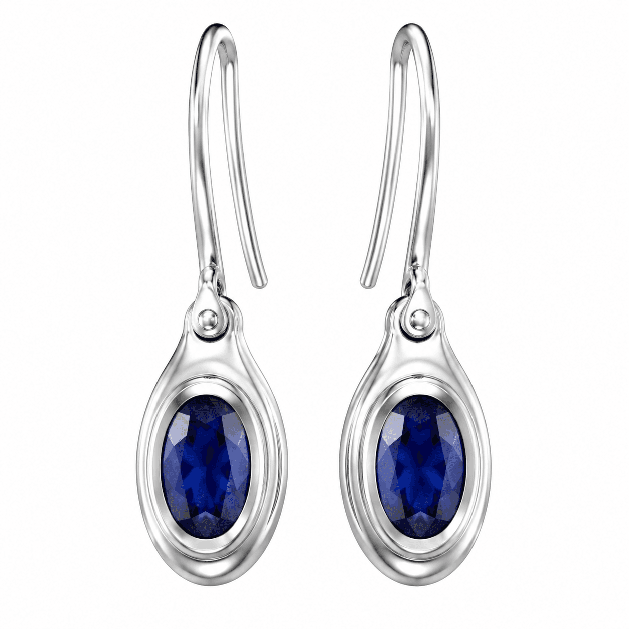 Azure Axis Aretes ovalados de zafiro