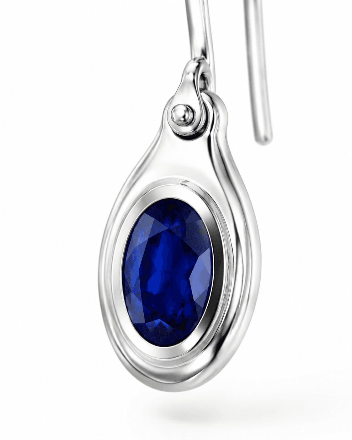 Azure Axis Aretes ovalados de zafiro 3
