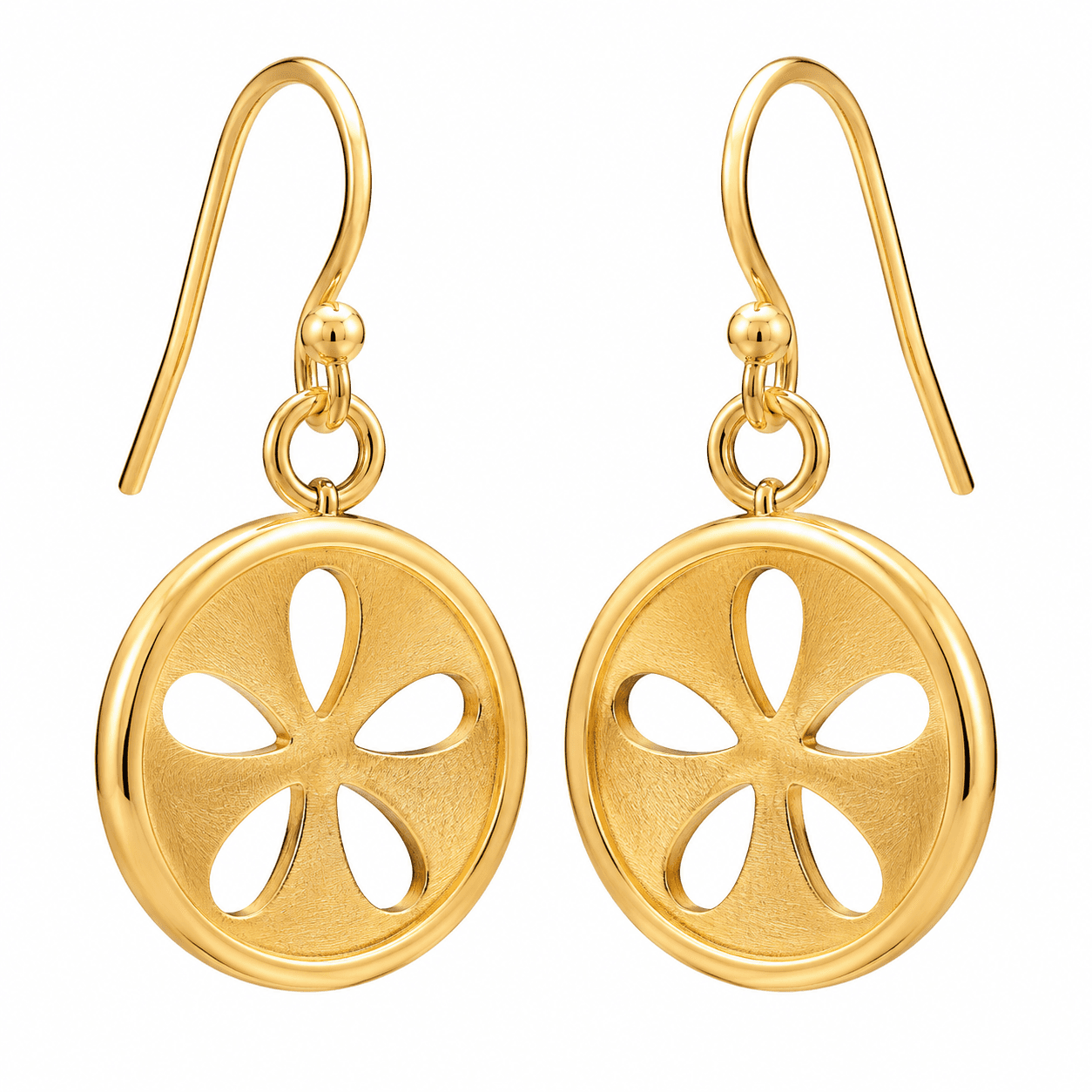 Jaipur Kite Halo Earrings chapado en oro de 18K 316L arete de poste