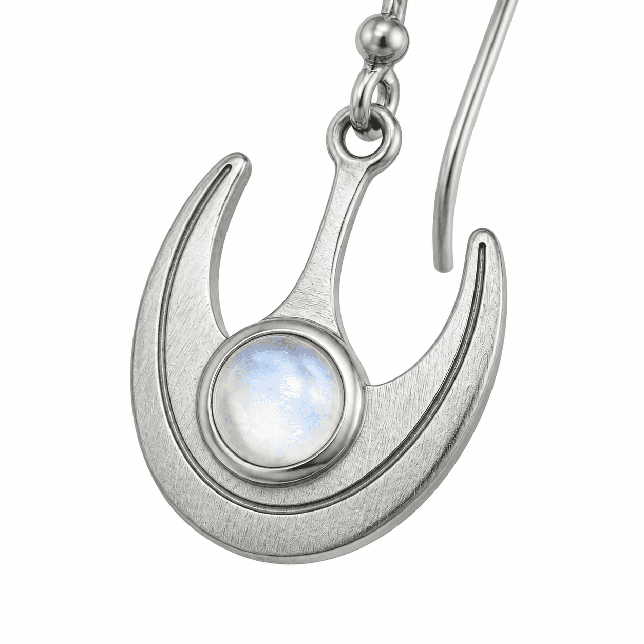 LunaNoir Teardrop Moonstone Earrings 316L Stainless Steel 3