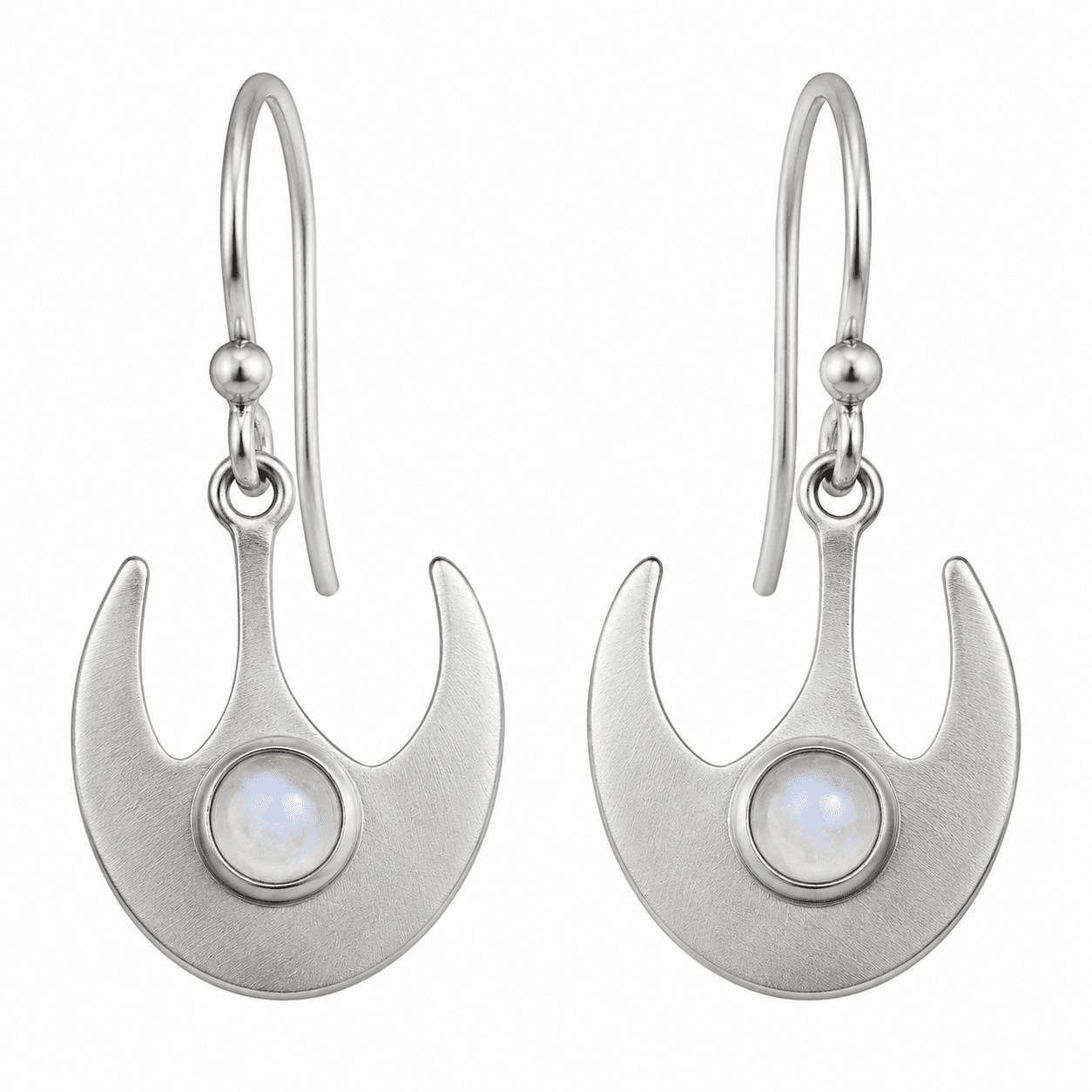 LunaNoir Teardrop Moonstone Earrings 316L Stainless Steel 4