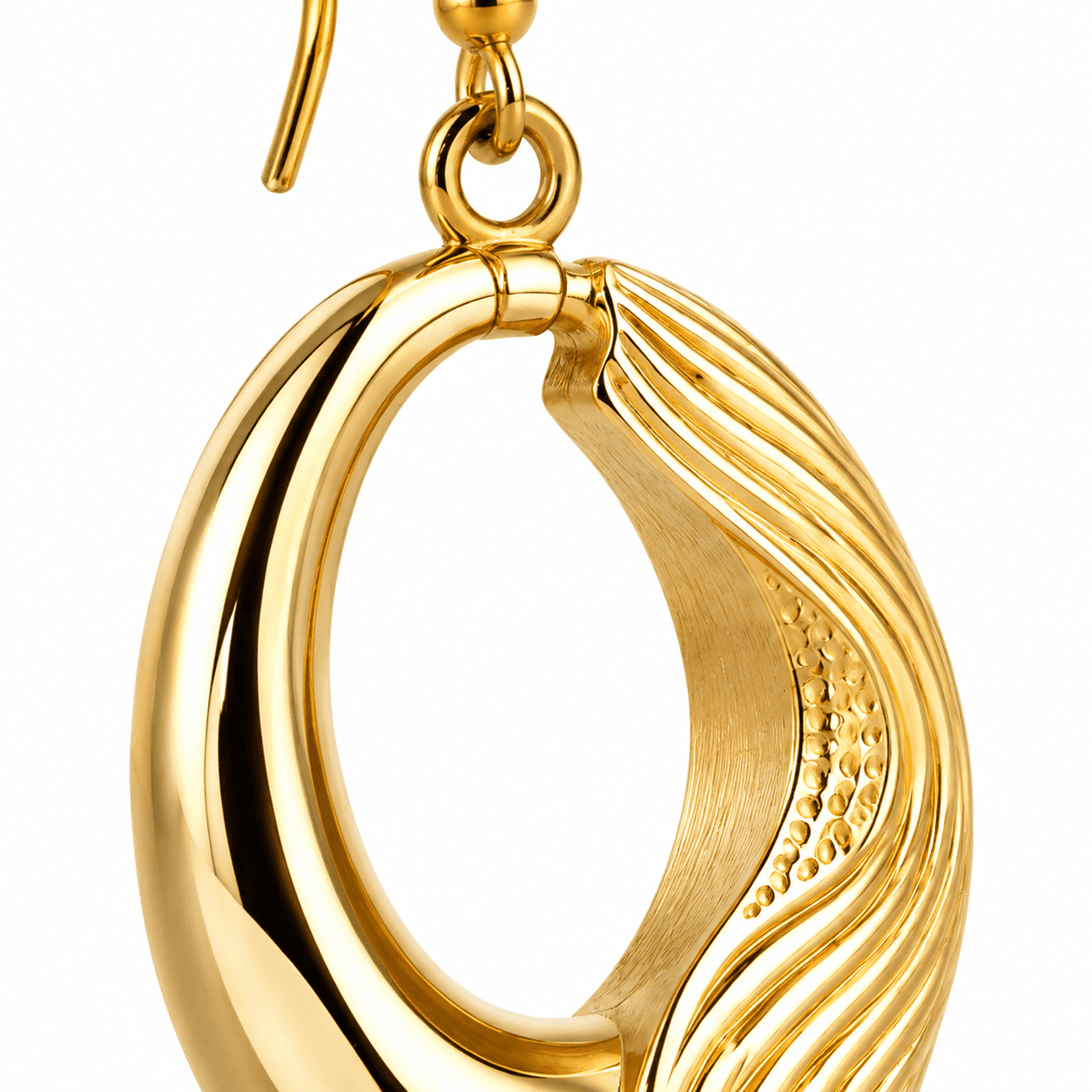Verdant Monstera Huggie Hoops 316L Stainless Steel Earrings - image 3