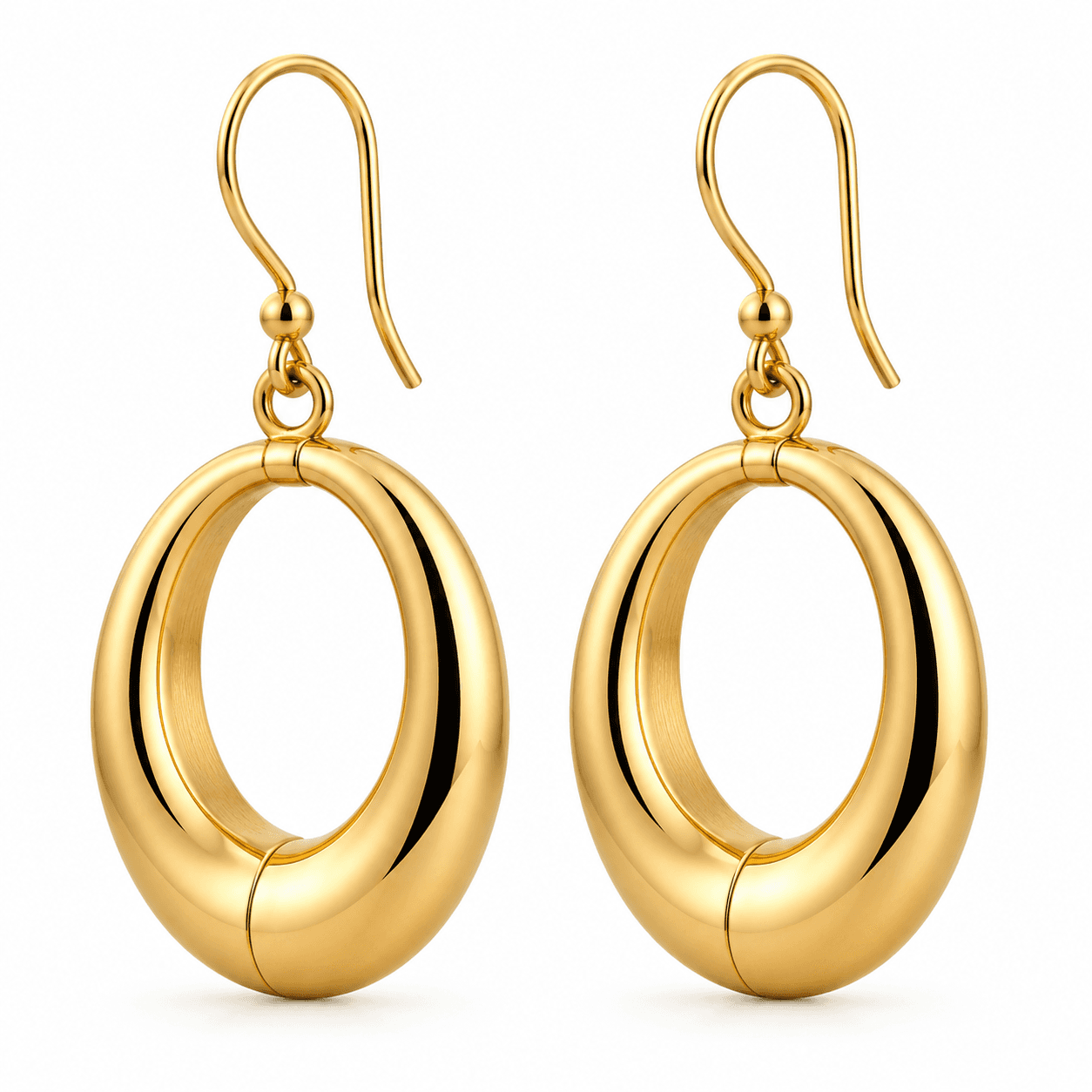 Verdant Monstera Huggie Hoops 316L Stainless Steel Earrings - image 4