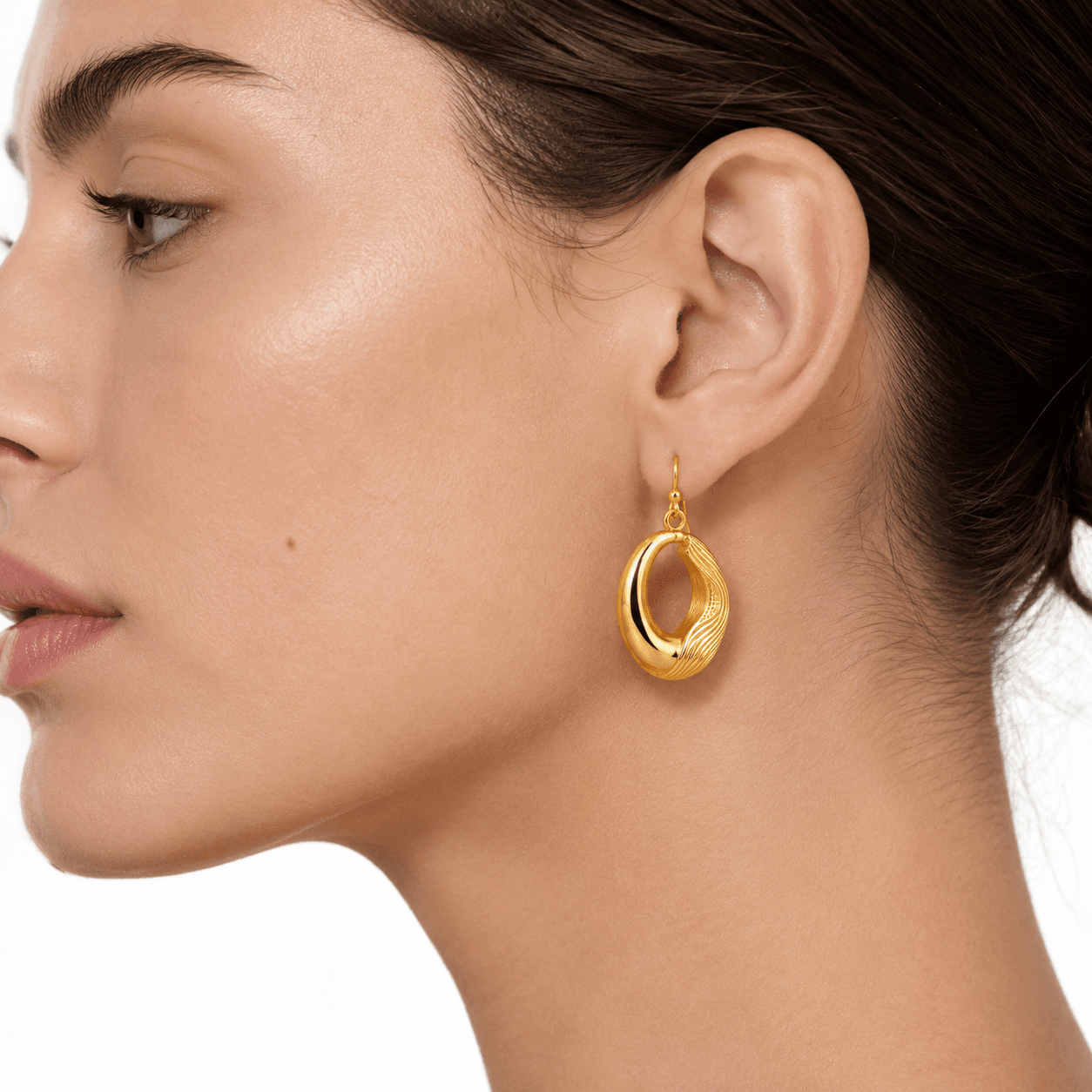 Verdant Monstera Huggie Hoops 316L Stainless Steel Earrings - image 5