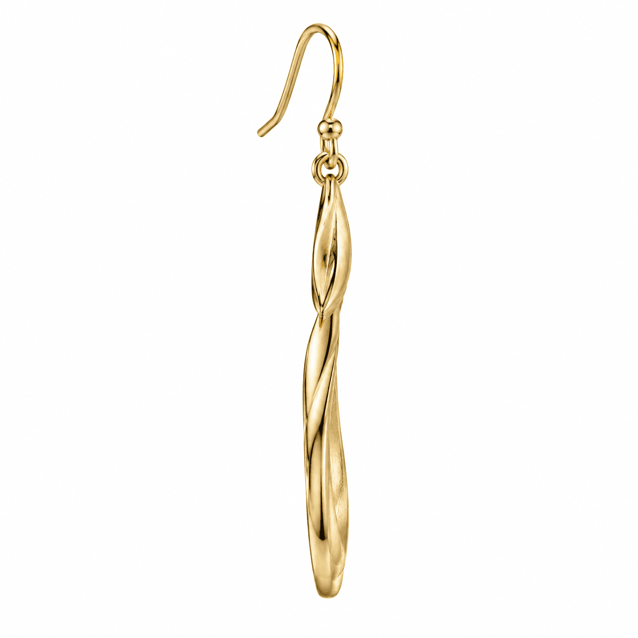 Golden Ginkgo Whisper 316L Stainless Steel Hoop Earrings - image 2