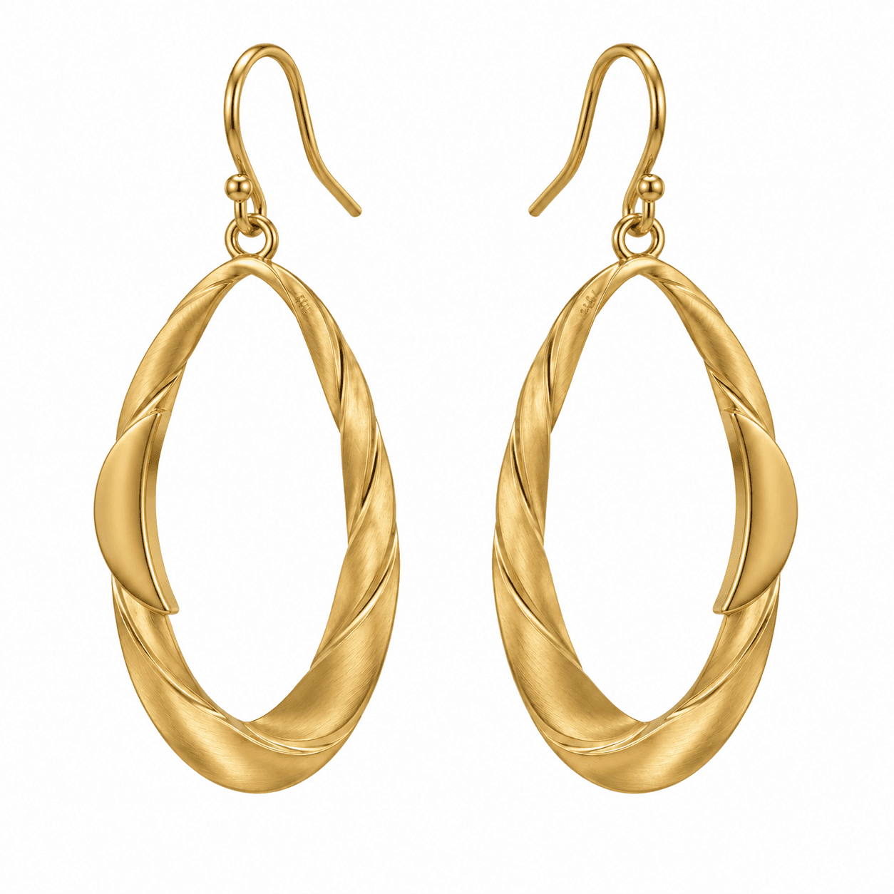 Orecchini a cerchio in acciaio inossidabile 316L Liquid Orbit Twist 4