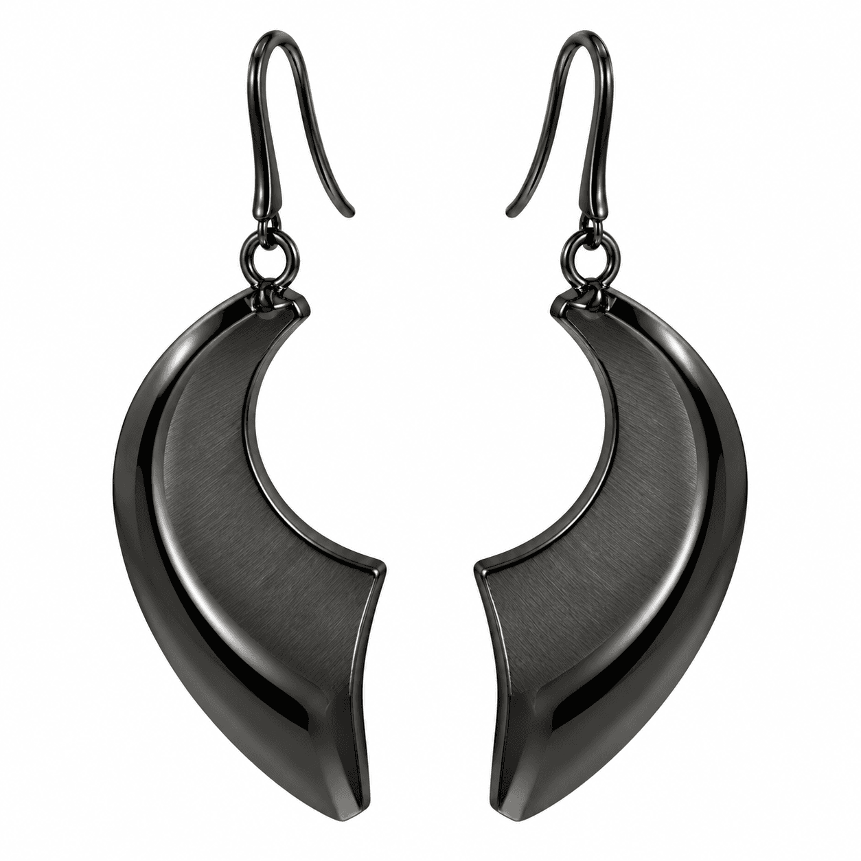 Molten Noir Chunky Twist 316L Stainless Steel Earrings 4