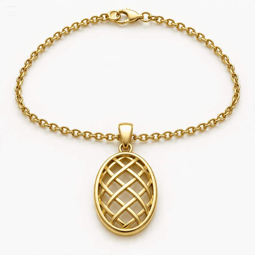LatticeAura Pendente ovale con cornice Charm 2