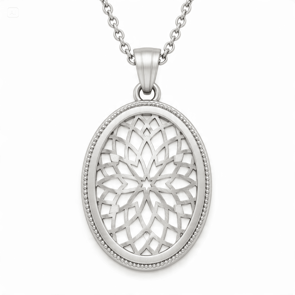 LatticeAura Pendente ovale con cornice Charm 5