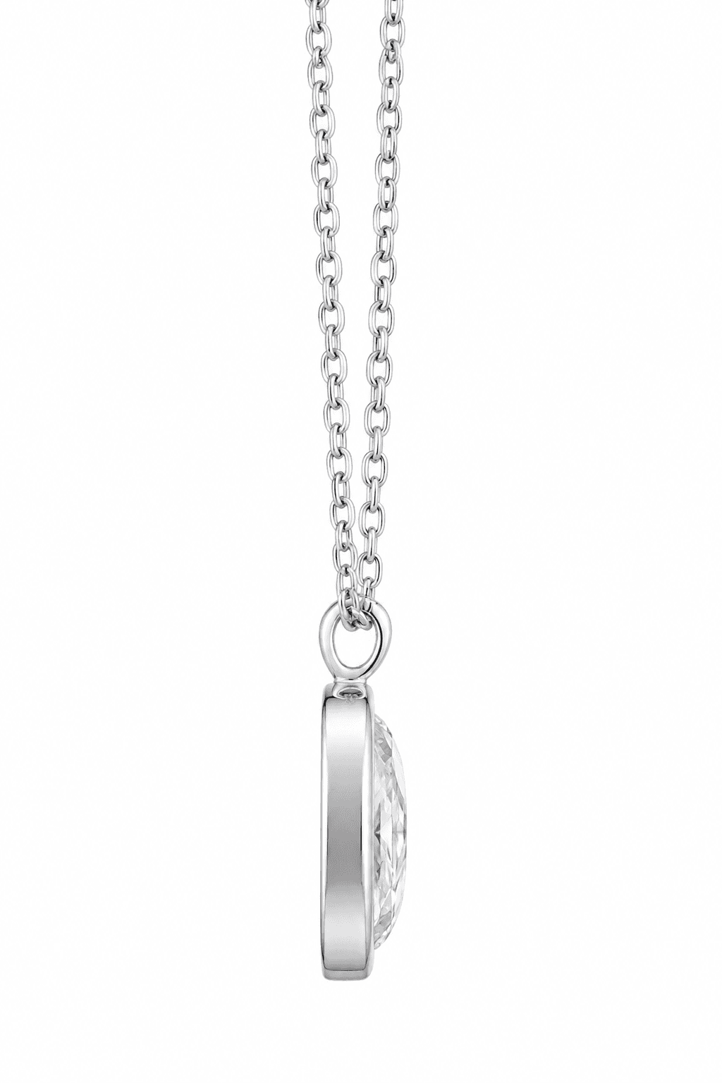 Lumière Arc Oval Necklace 1.34 ct Diamond Stainless Steel 2