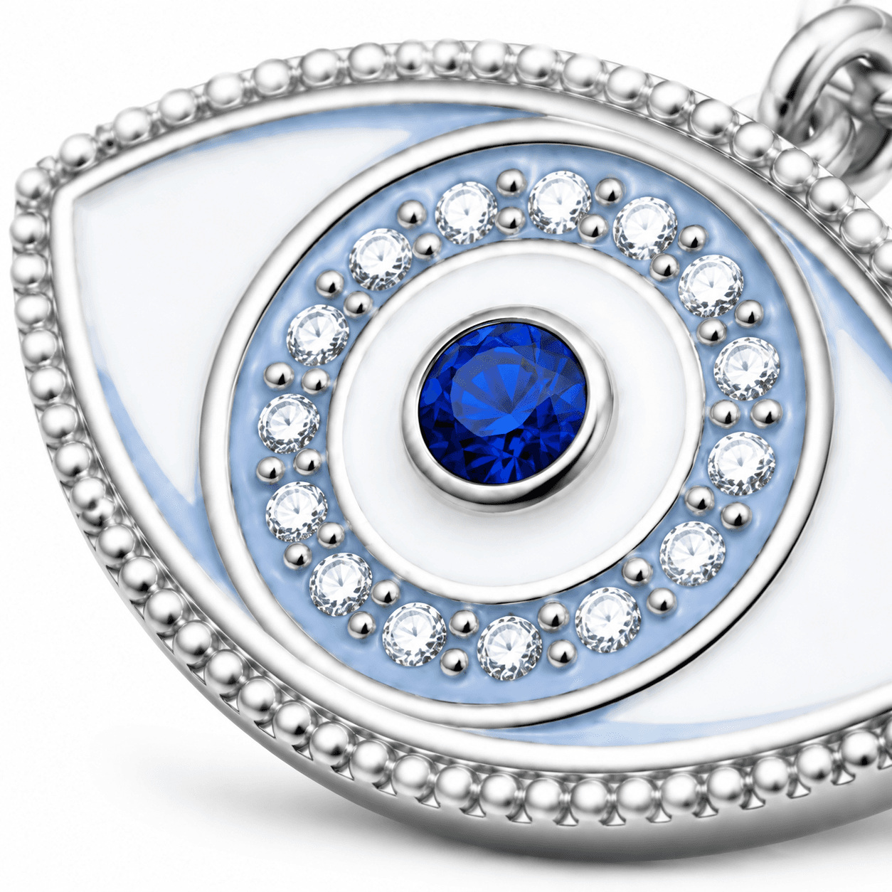Lunar Guardian Saphir-Halo Evil Eye 316L Edelstahl-Anhänger 3