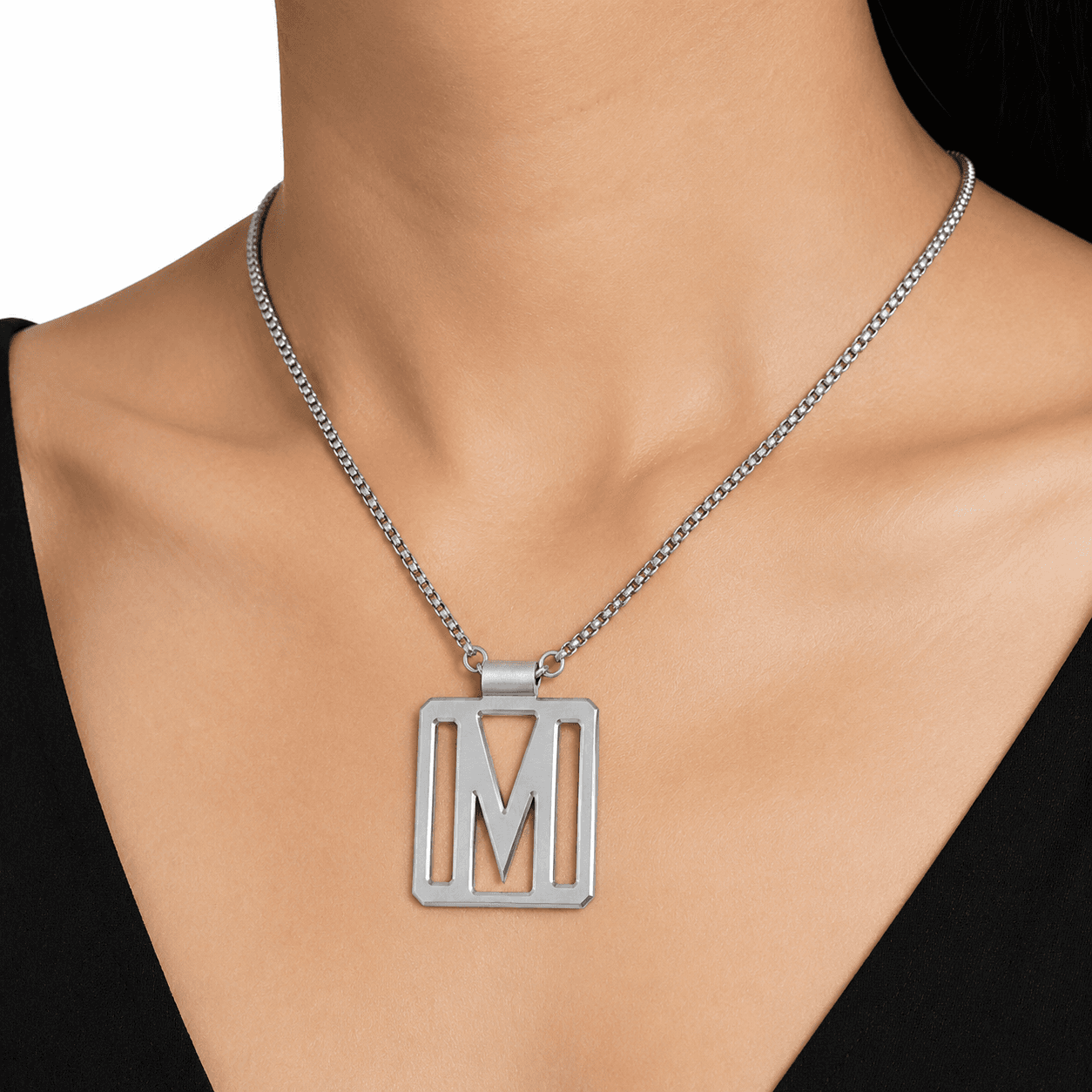 HexGlyph Initial Monogram Pendant Necklace 5