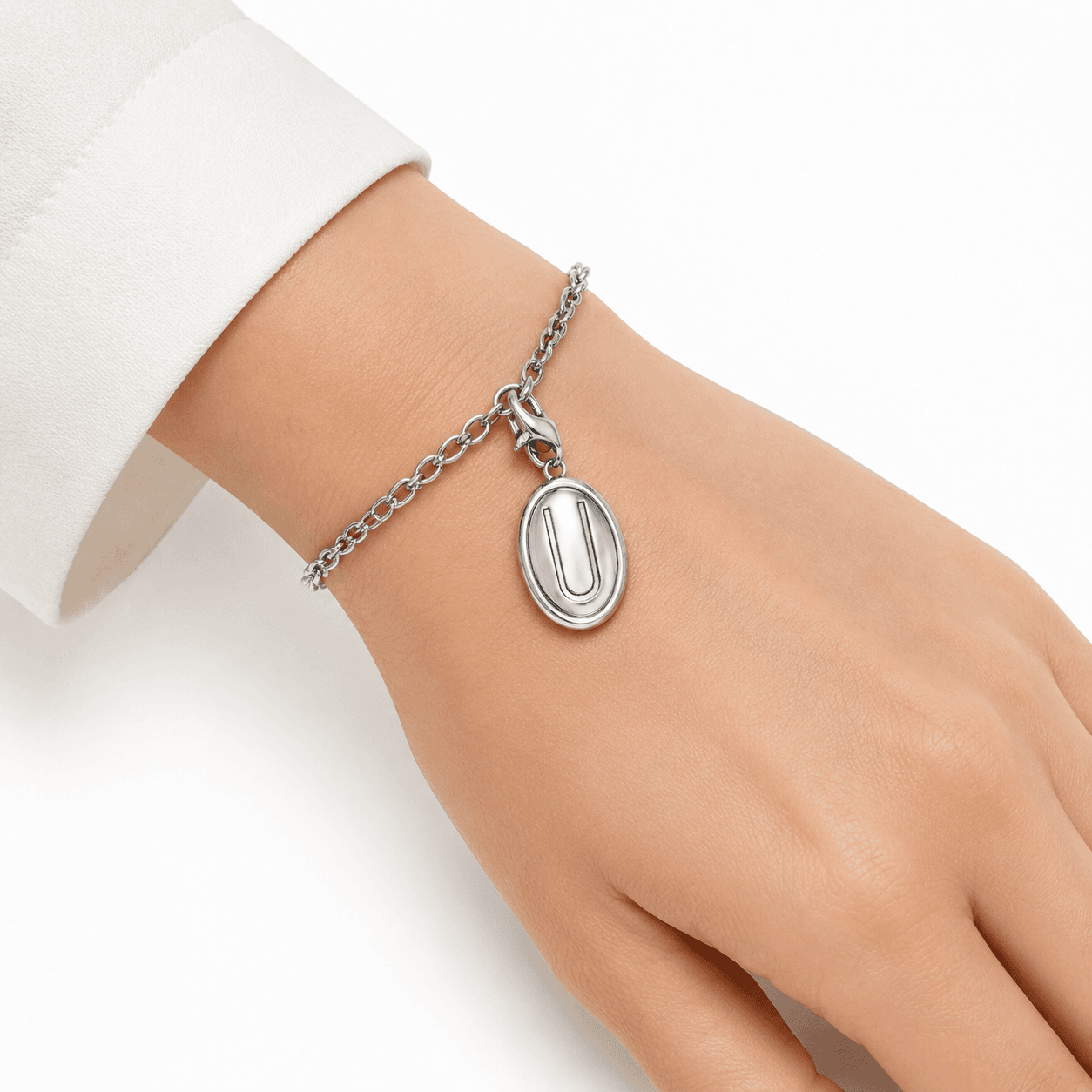 U Flow Oval Bezel Charm 5