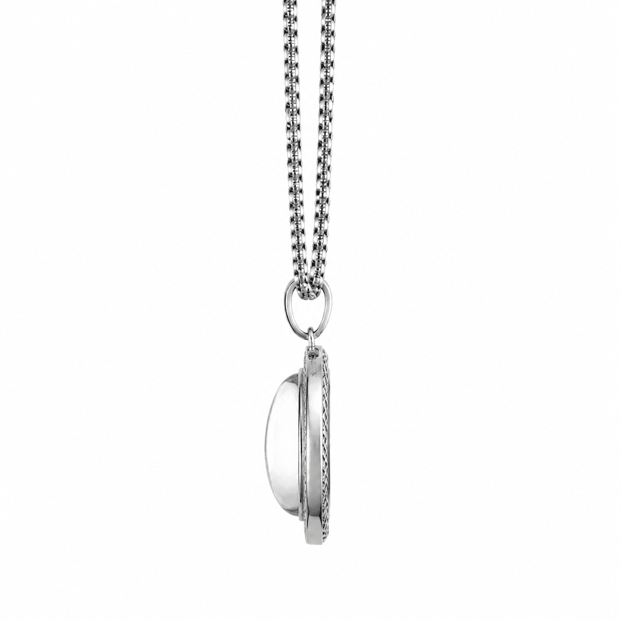 Obsidian Ember Oval Bezel Necklace 2