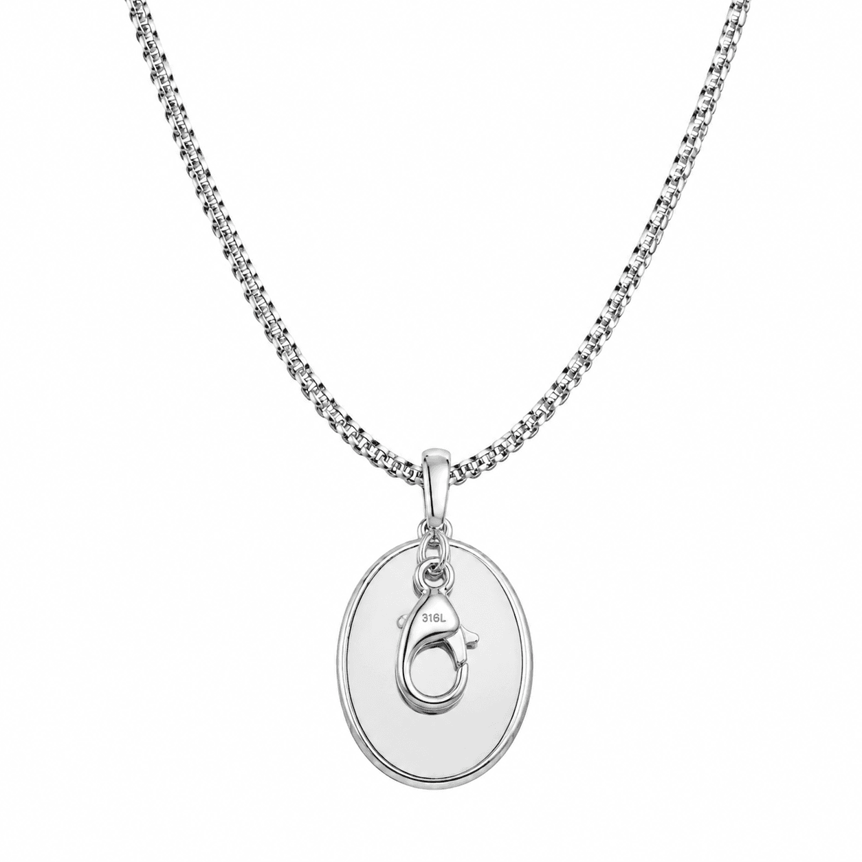Obsidian Ember Oval Bezel Necklace 4