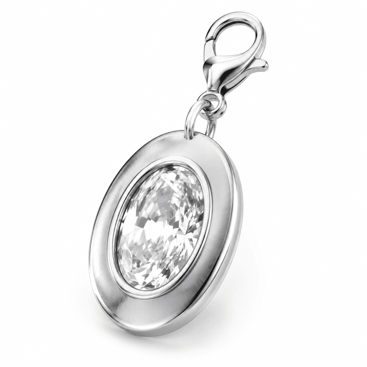 AuroraLattice Oval Tray Charm 18x24mm