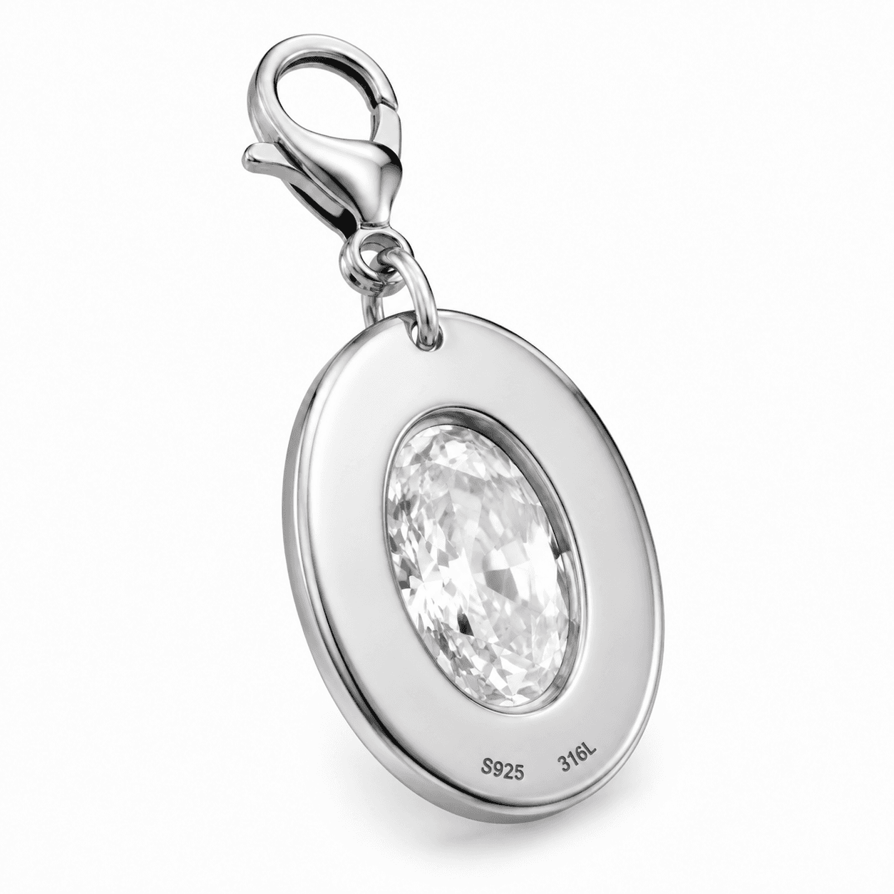 AuroraLattice Oval Tray Charm 18x24mm 4
