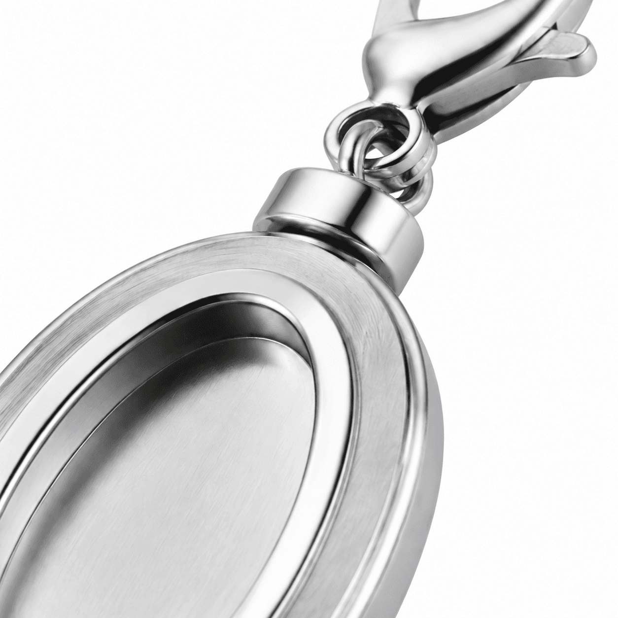 Oval Eclipse Bezel Charm 316L Stainless Steel 3