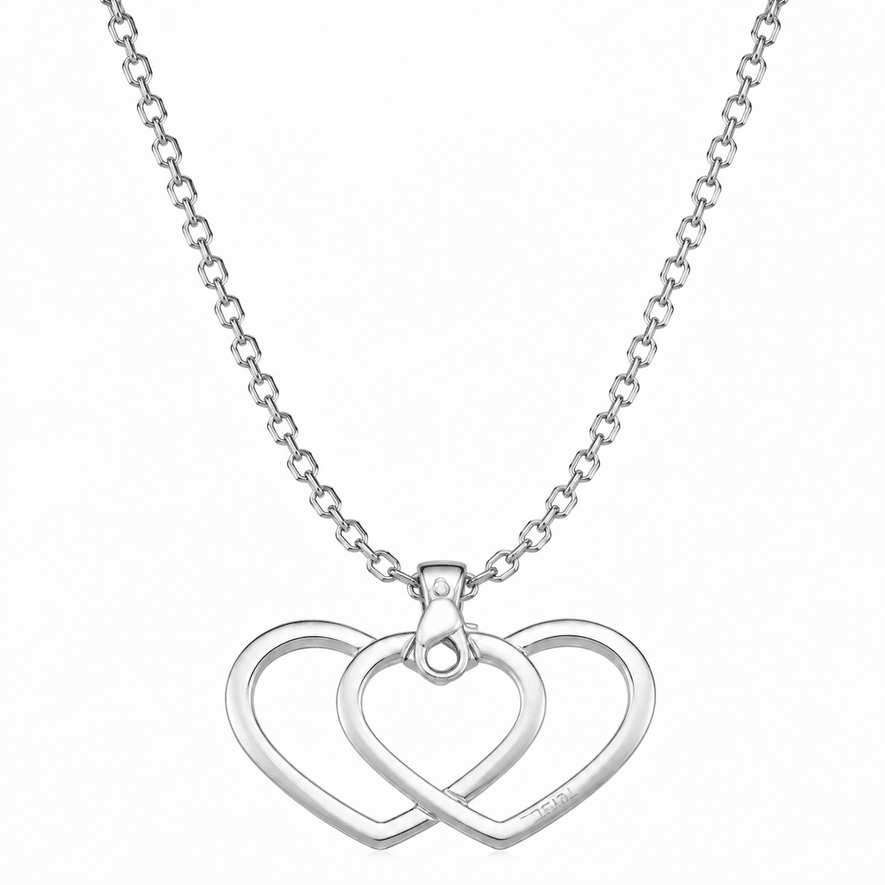 Freeform Echo Herz-Halskette 316L Edelstahl 4