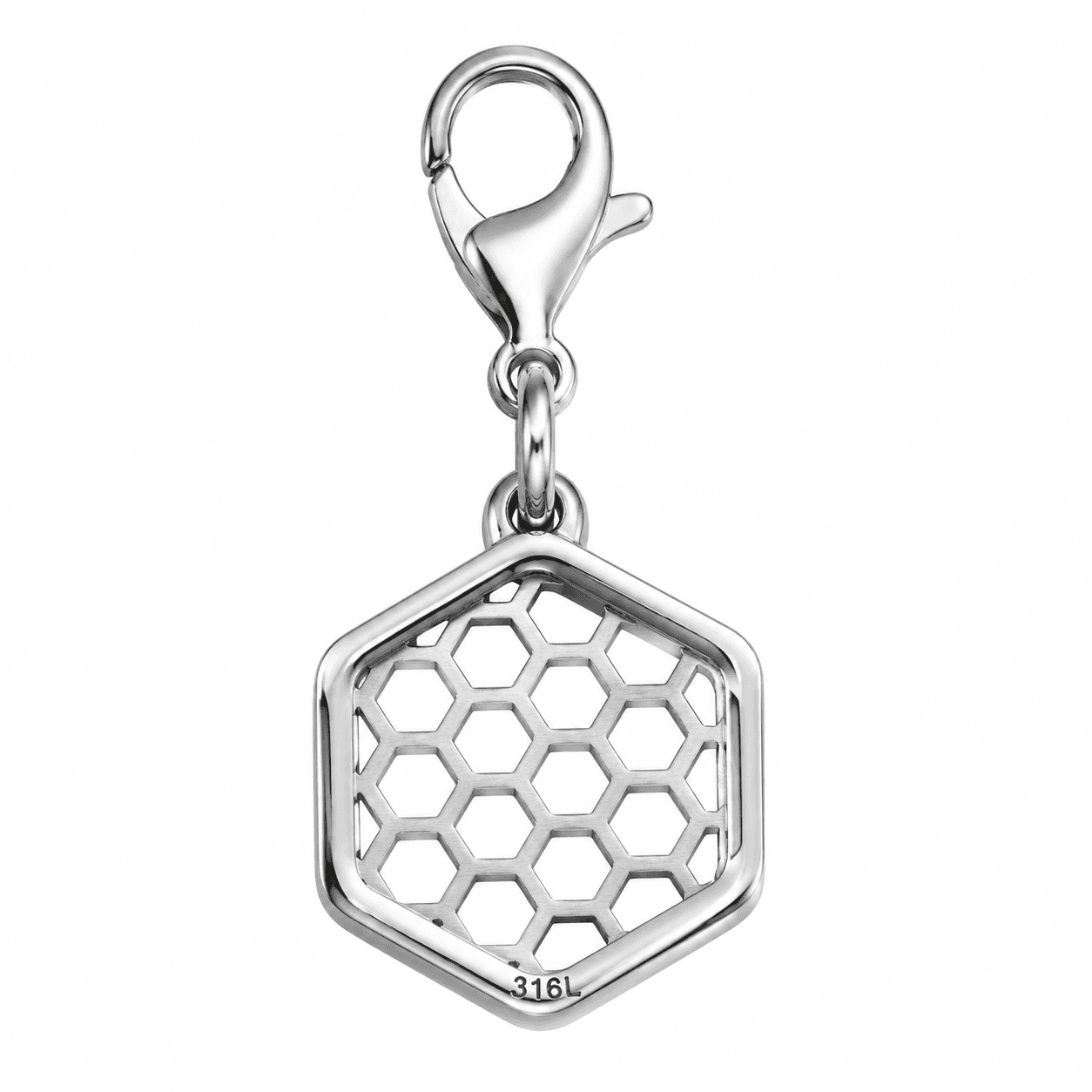 HexaGuard Sweat Shield Hexagon Charm 316L Stainless Steel 4