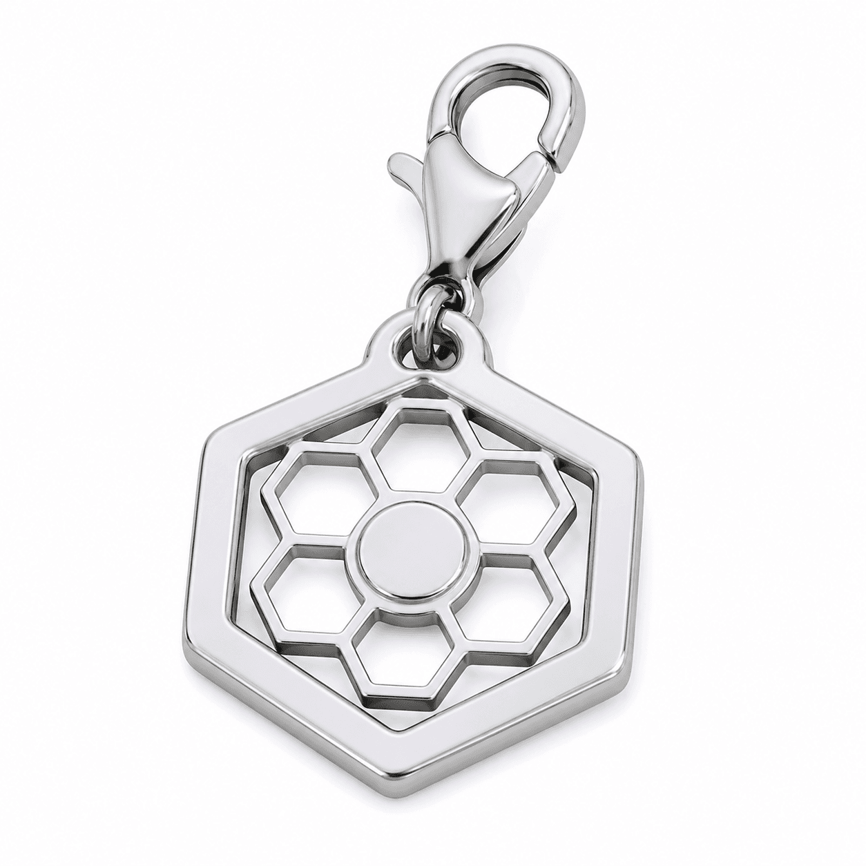 HexaGuard Shield Charm 316L Stainless Steel 3