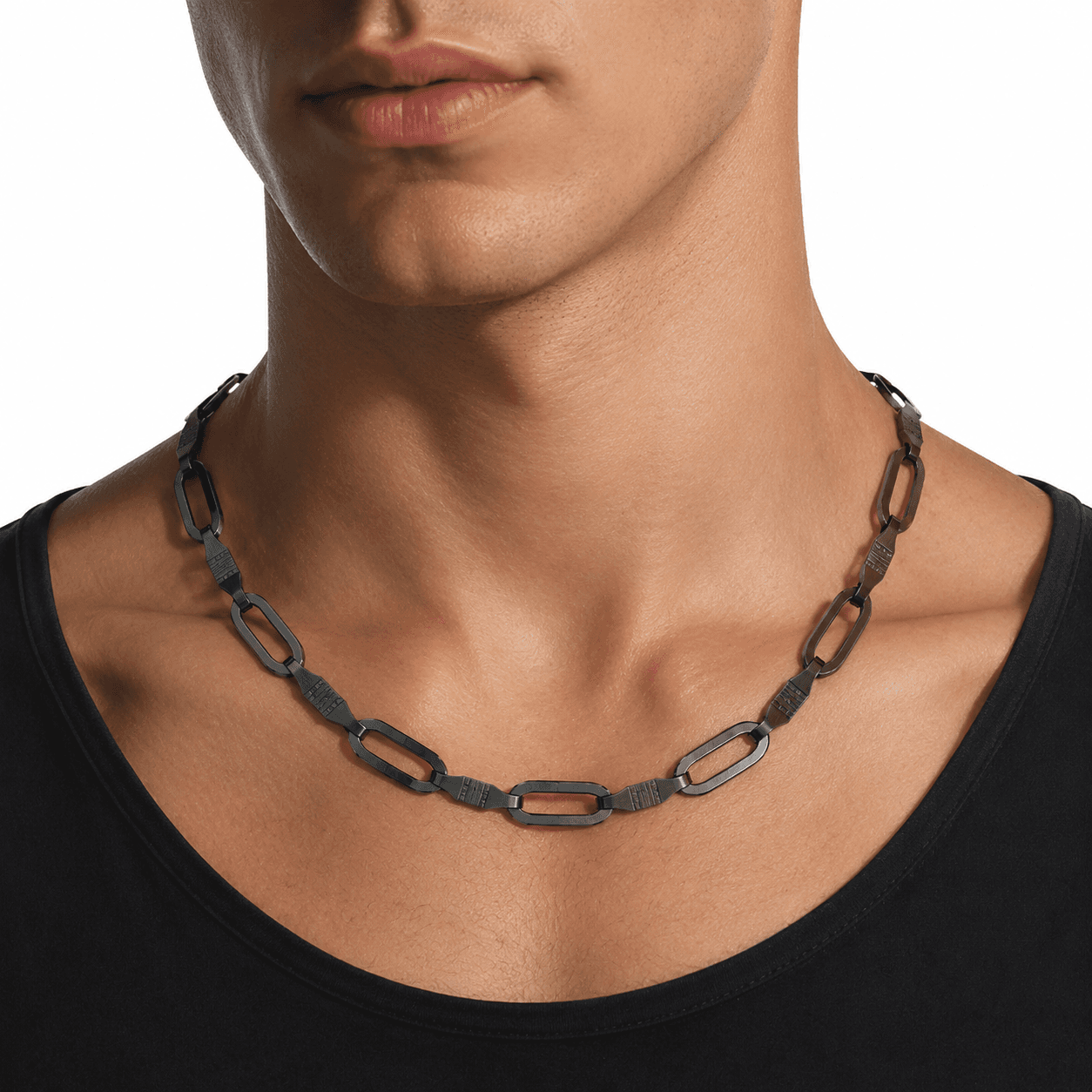 Collana galassia orbita cosmica in acciaio inossidabile 5