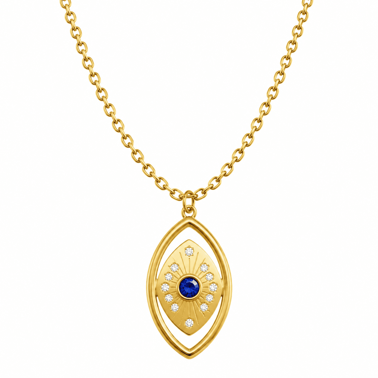 Collier en acier inoxydable Œil de Gardien de la Vague Lunaire