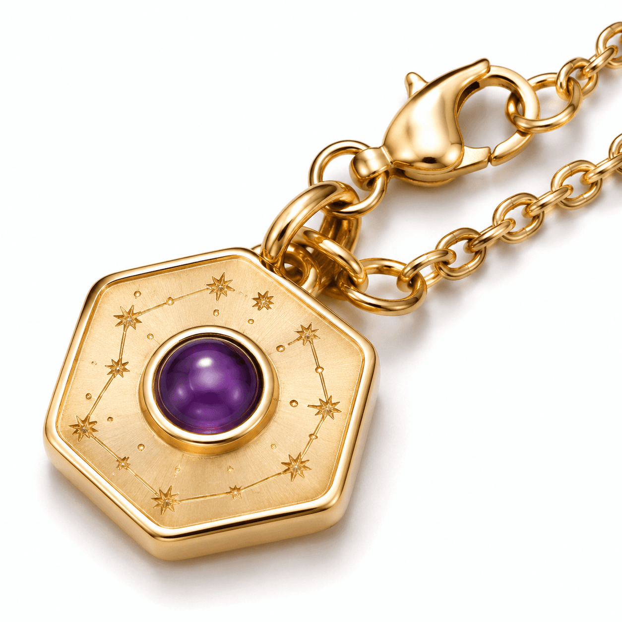 Collar con charm de piedra de nacimiento de ginkgo lunar - image 3