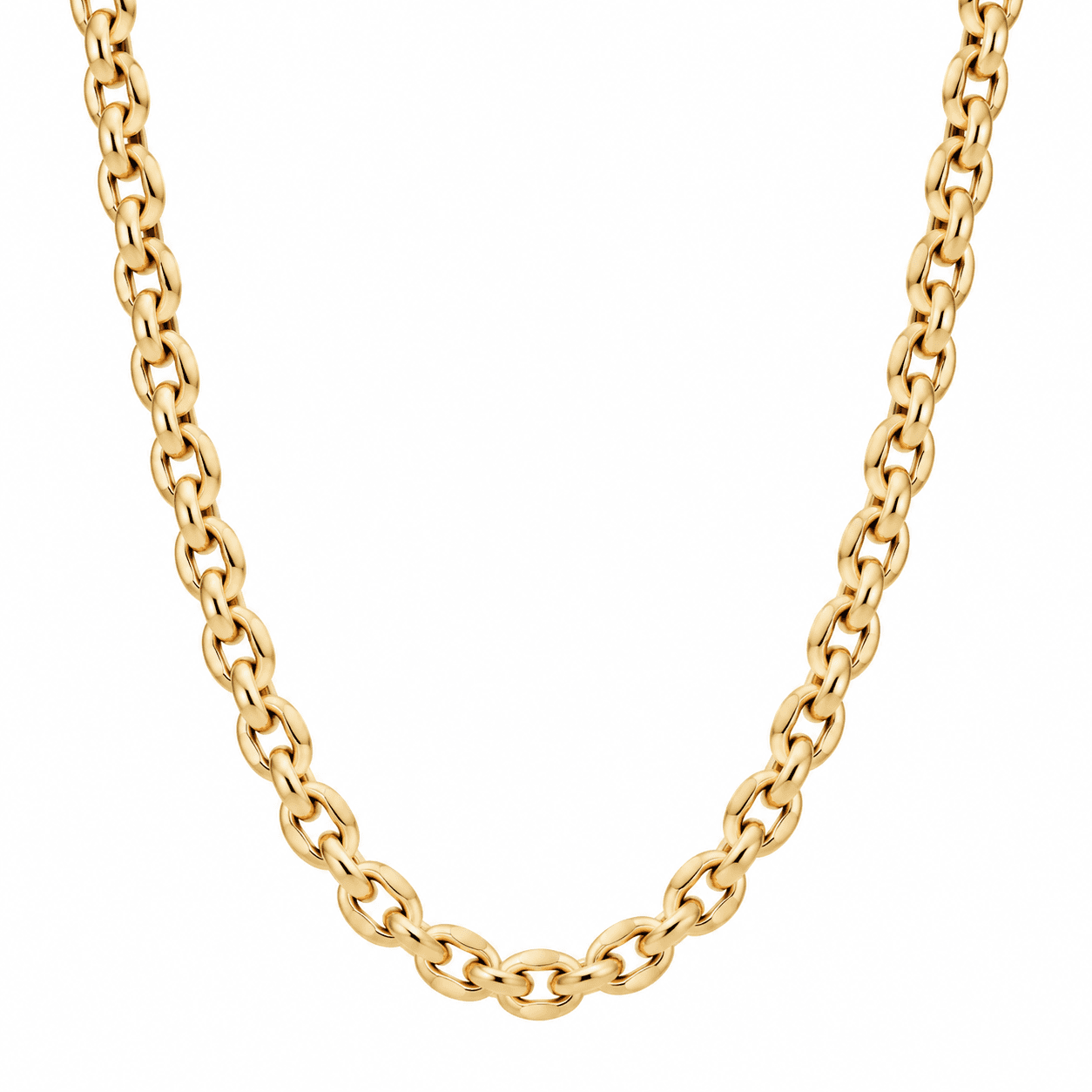 Collar de acero inoxidable chapado en oro PVD con cruz Titan Velocity 1