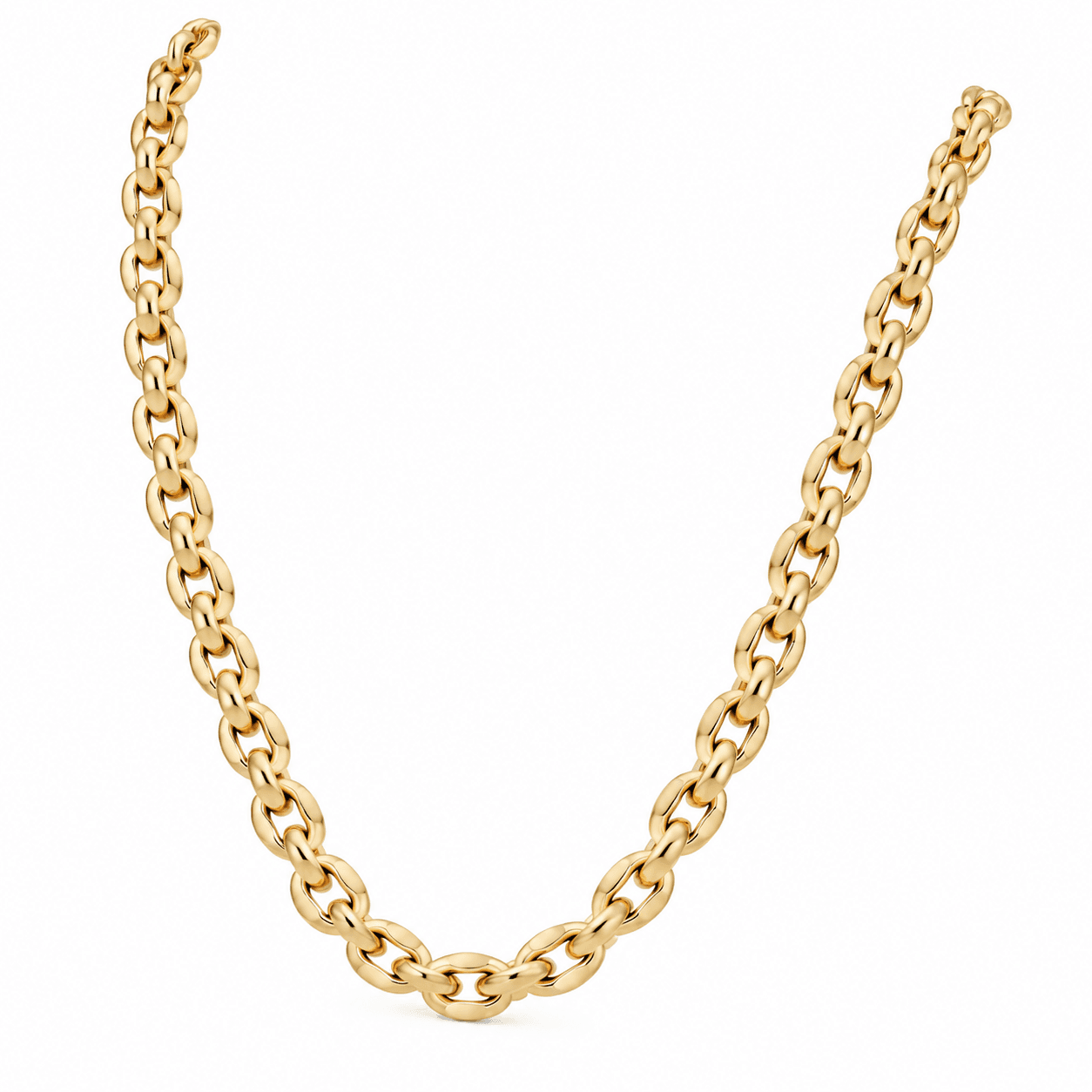 Collar de acero inoxidable chapado en oro PVD con cruz Titan Velocity 4