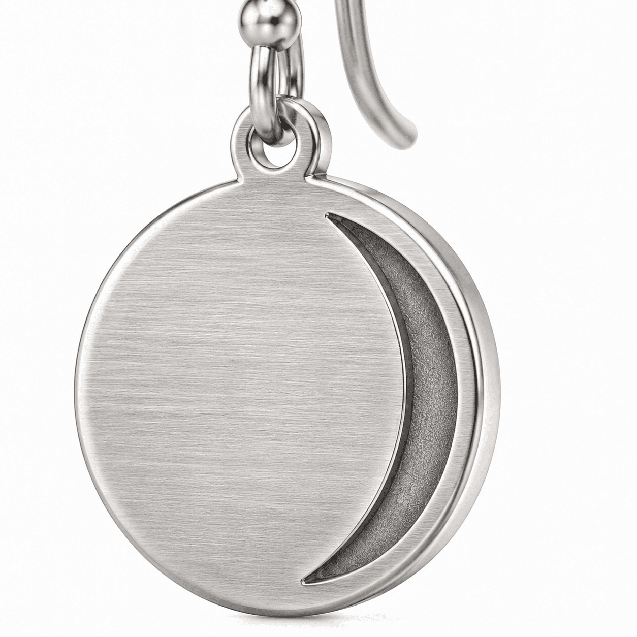 LunaClip Twilight Crescent Clip-On Stainless Steel Earrings 3