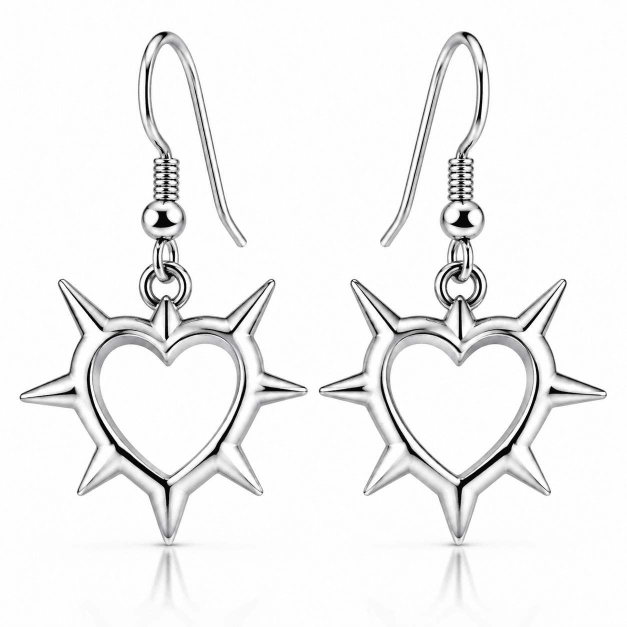 Starflare Spike Earrings - 316L Stainless Steel, Gunmetal 4