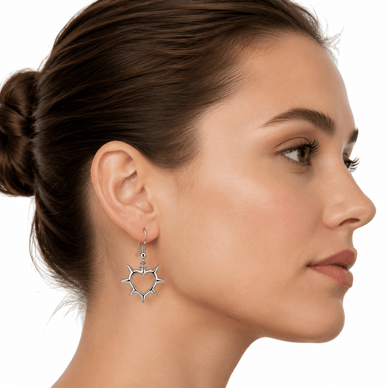 Starflare Spike Earrings - 316L Stainless Steel, Gunmetal 5