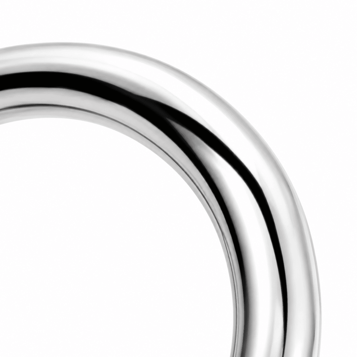 MonoWave Open Band IP Black Minimal Stainless Steel Ring 3