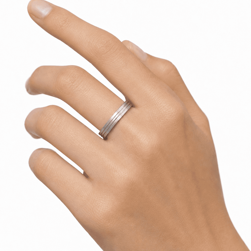 HexaGuard Ring 316L Stainless Steel Delicate Stack 5