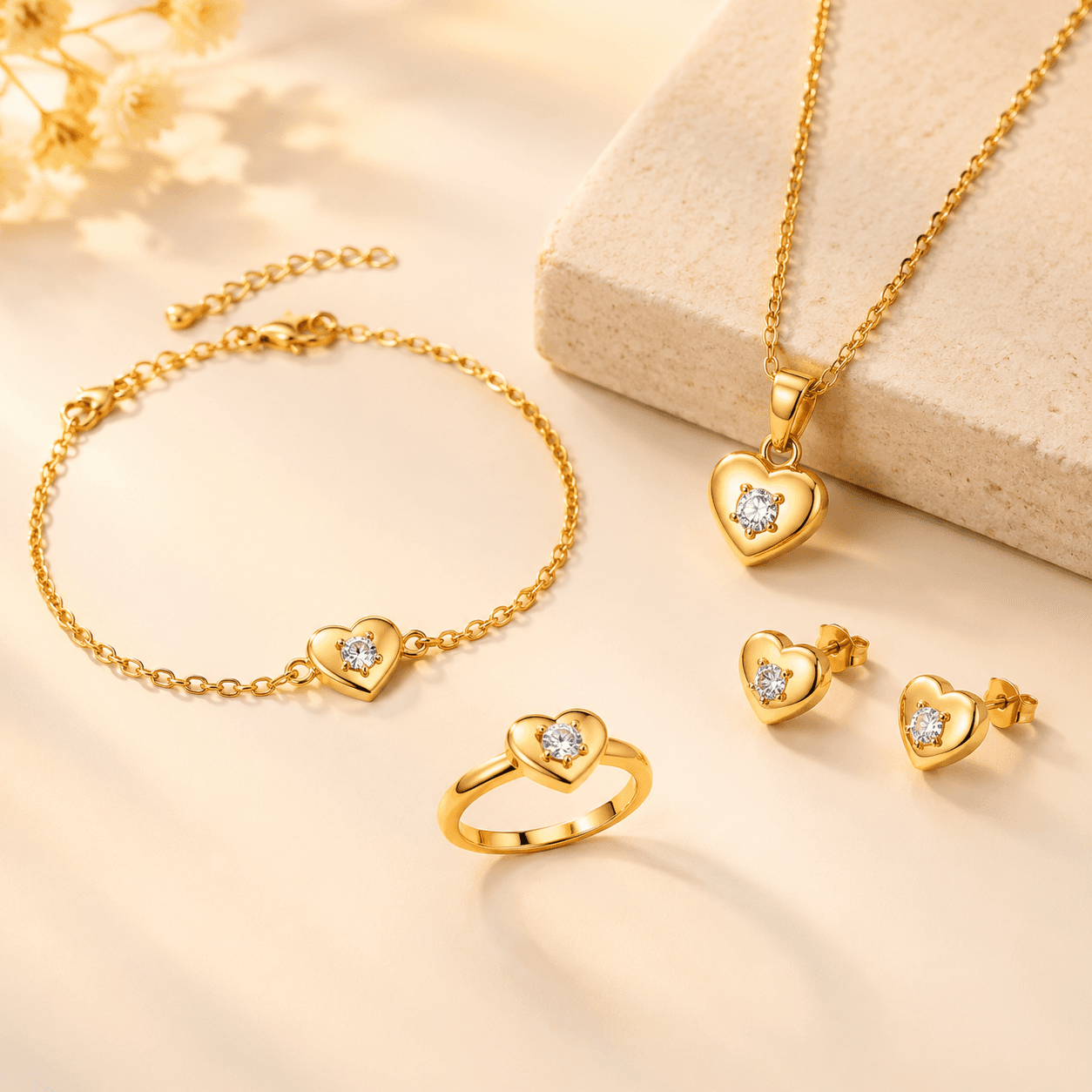 Gold-Plated Heart Necklace Collection for OEM/ODM Buyers