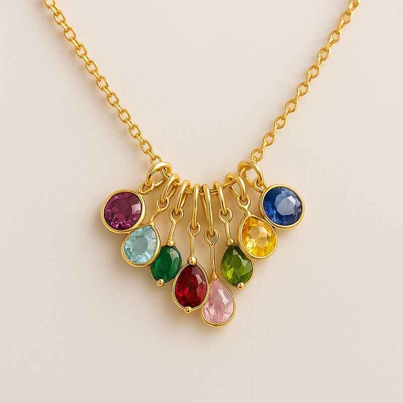Custom Birthstone Charm Necklace for Industry Solutions