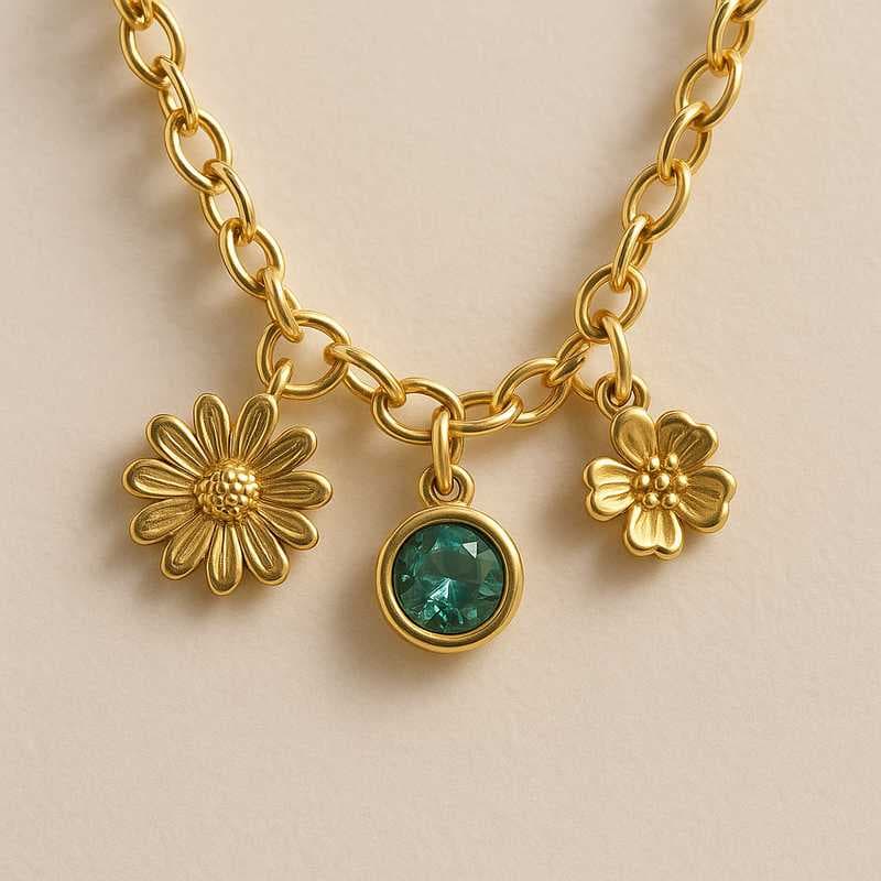 Custom Birthstone Charm Necklace Materials Spotlight