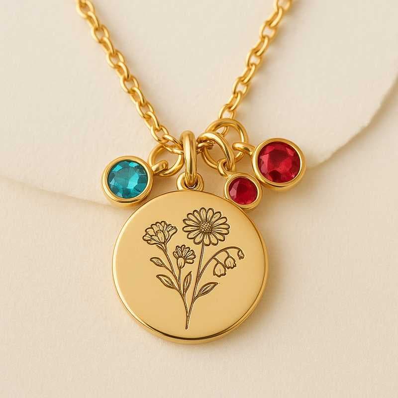 Precision & Durability: Custom Birthstone Charm Necklaces with Cutting-Edge Stainless Steel
