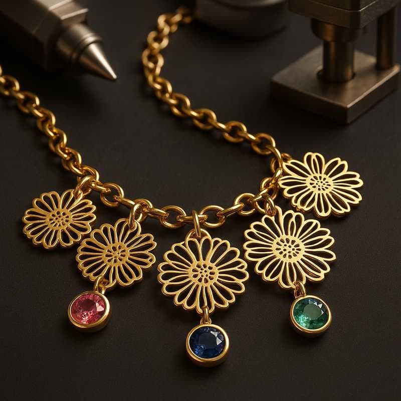 Tech-Enhanced Elegance: Custom Gold Charm Necklace Innovations