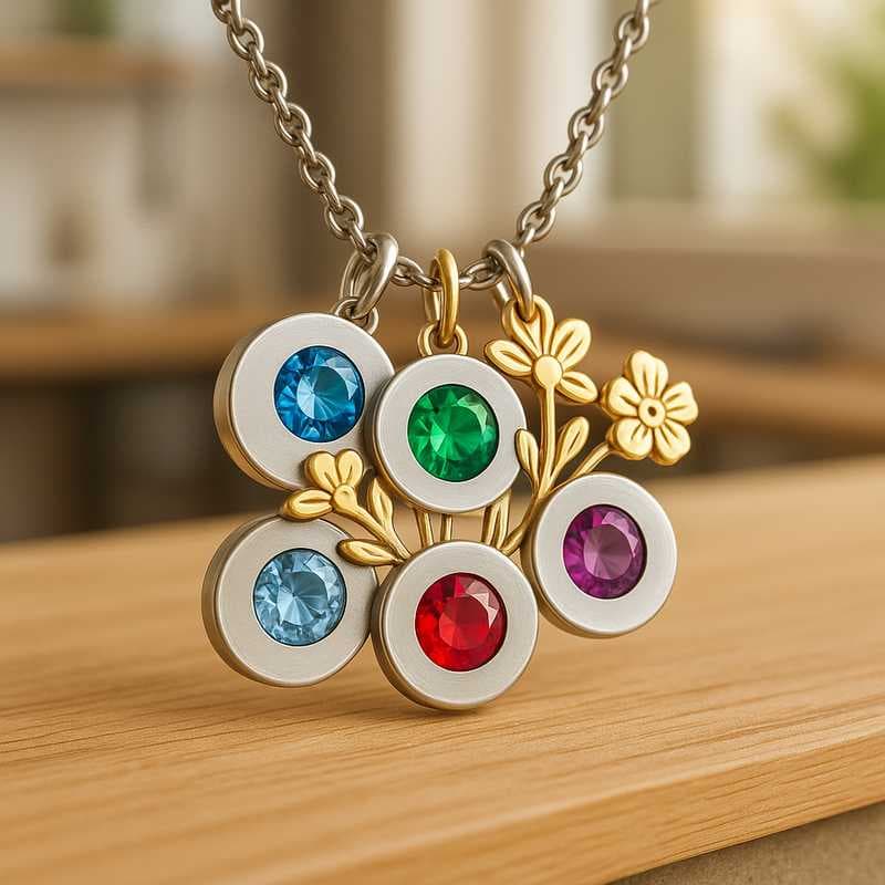 Engineered Elegance: Tech-Driven Birthstone Charm Necklaces
