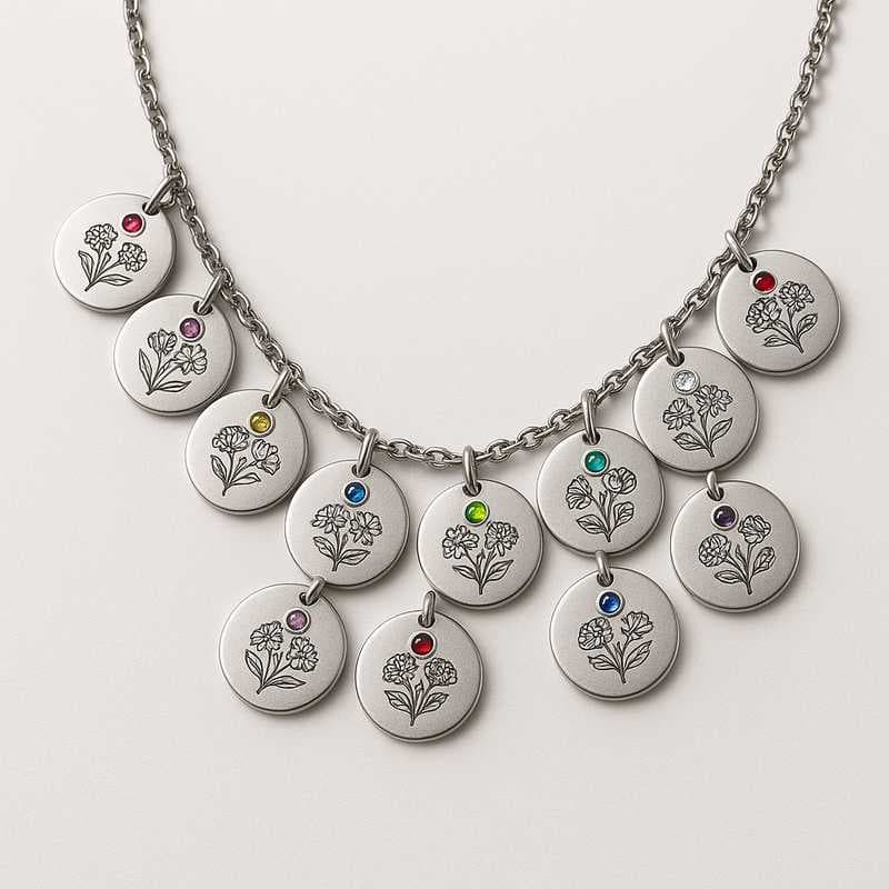 Precision Crafting of Birthstone Charm Necklaces: Stainless Steel Innovations