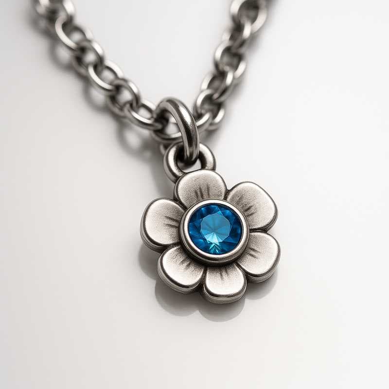 Durable Elegance: Custom Birth Month Flower & Birthstone Charm Necklaces