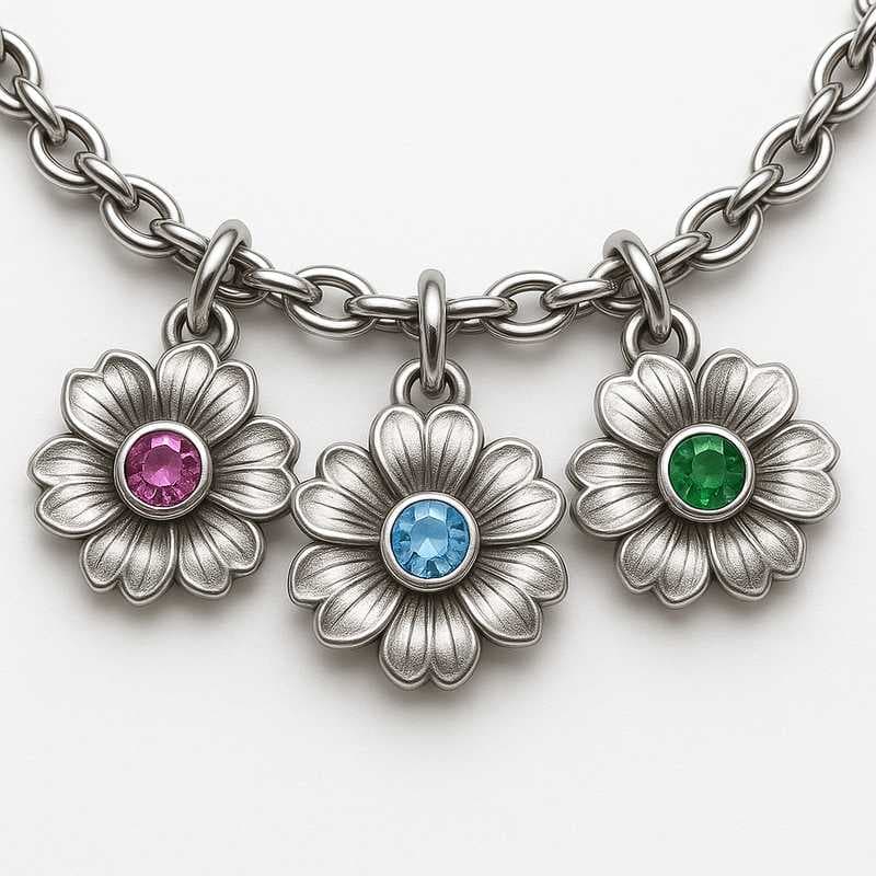 Tecnología y Materiales Avanzados en Collares de Flores y Piedras del Mes de Nacimiento