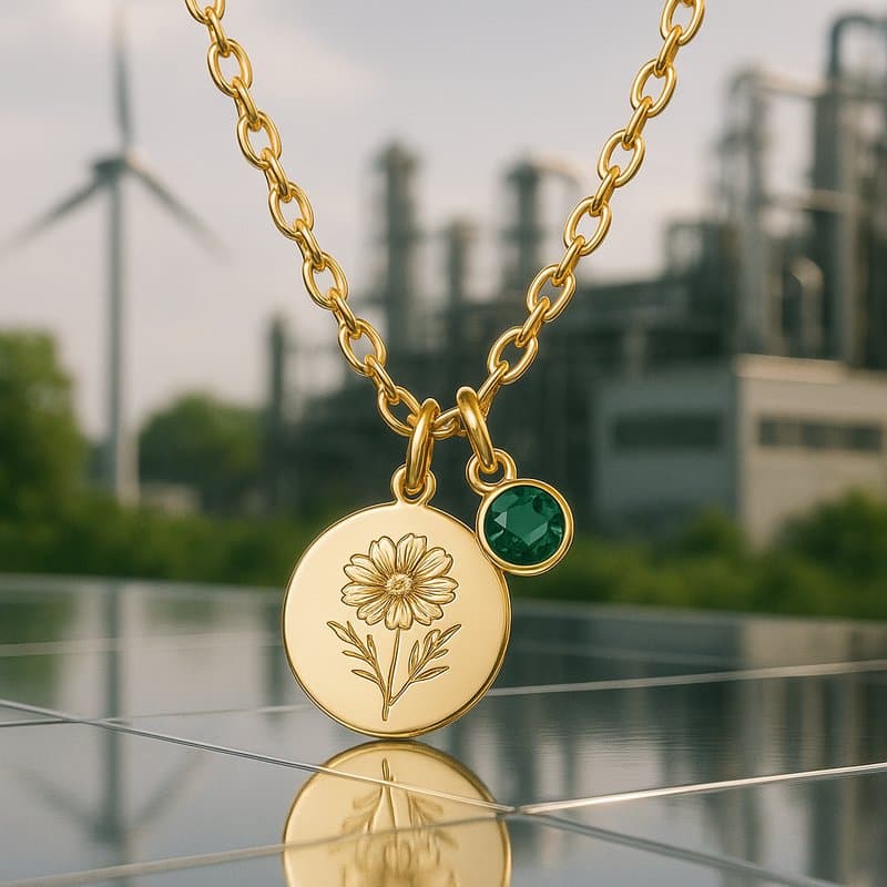 Gold Charm Necklace: Stainless Steel Technology