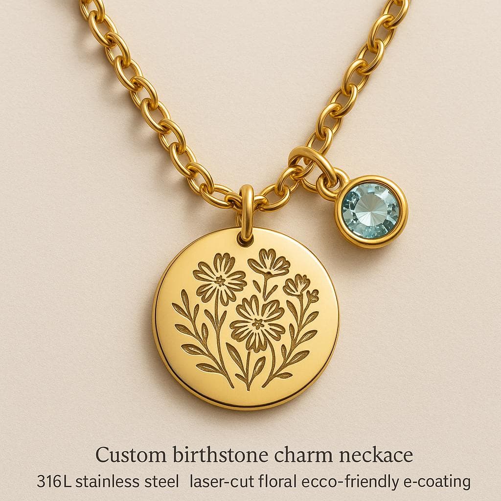 Custom Birthstone Charm Necklace Material Insights