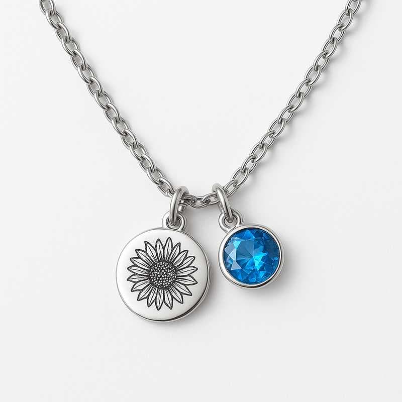 Timeless Blooms: Custom Holiday Charms in Stainless Steel