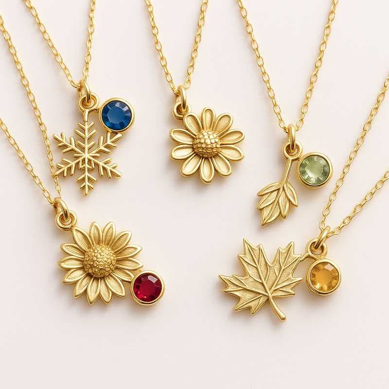 Festive Bloom & Gem: Custom Charms for Every Season