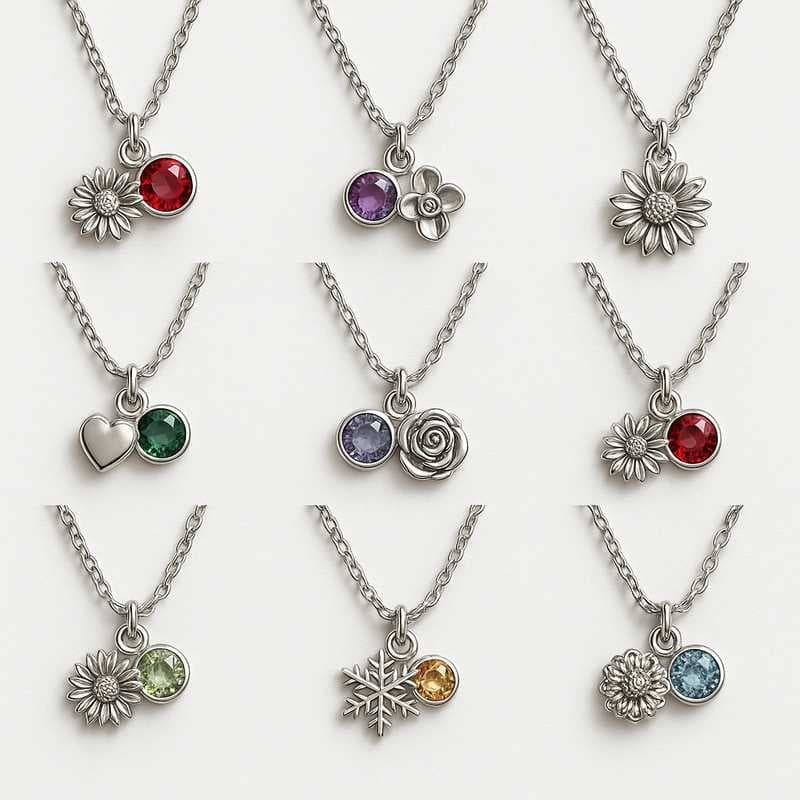 Seasonal Charm Necklaces: Custom Birthstone & Flower Designs for Every Occasion